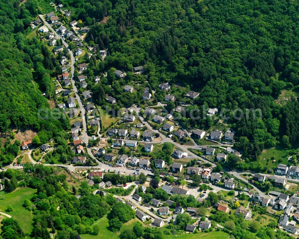 Aerial photograph Dausenau - City view from Dausenau in the state Rhineland-Palatinate