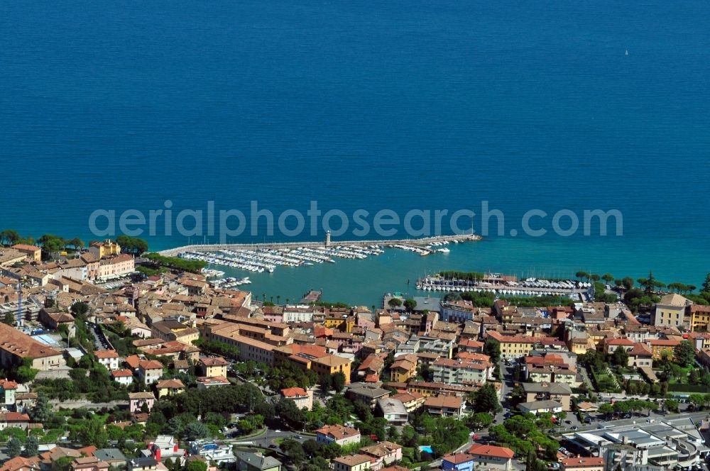 Aerial image Desenzano del Garda - City view of Desenzano del Garda in the province Brescia in Italy