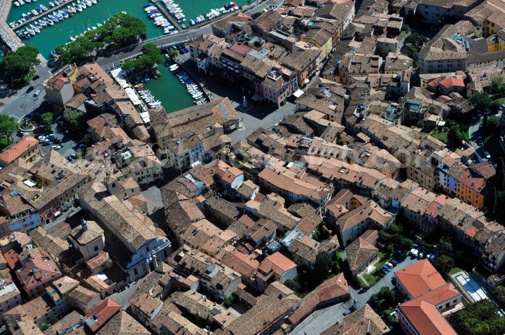 Aerial image Desenzano del Garda - City view of Desenzano del Garda in the province Brescia in Italy