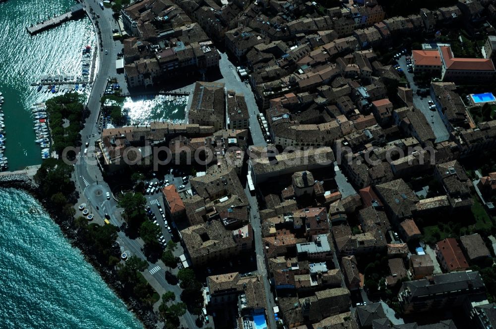 Desenzano del Garda from the bird's eye view: City view of Desenzano del Garda in the province Brescia in Italy