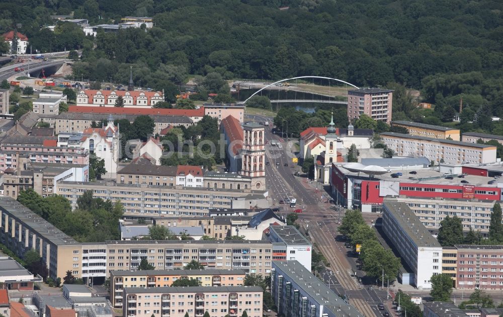 Aerial photograph Dessau - City view of Dessau-Rosslau in the state Saxony-Anhalt, Germany