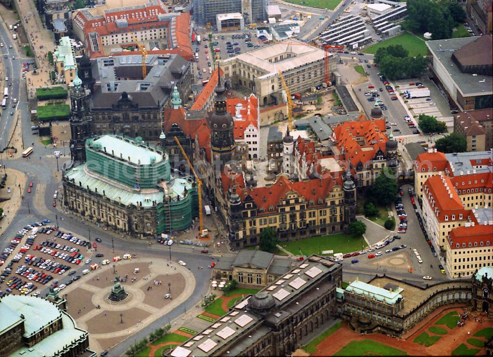 Aerial photograph Dresden - Old Town of Dresden