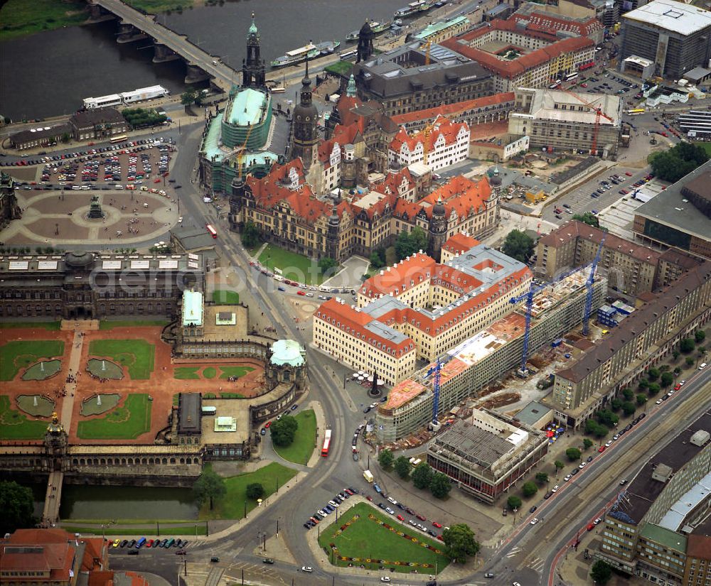 Dresden from the bird's eye view: Old Town of Dresden