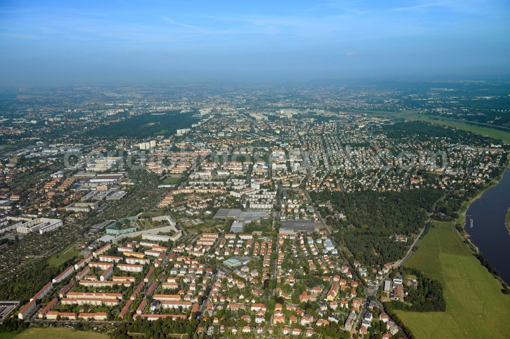 Aerial photograph Dresden - City view of Dresden in the state Saxony