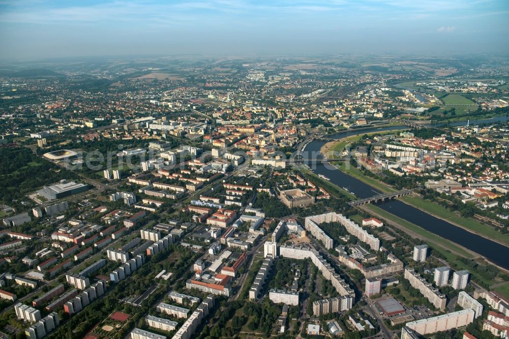 Dresden from above - City view of Dresden in the state Saxony