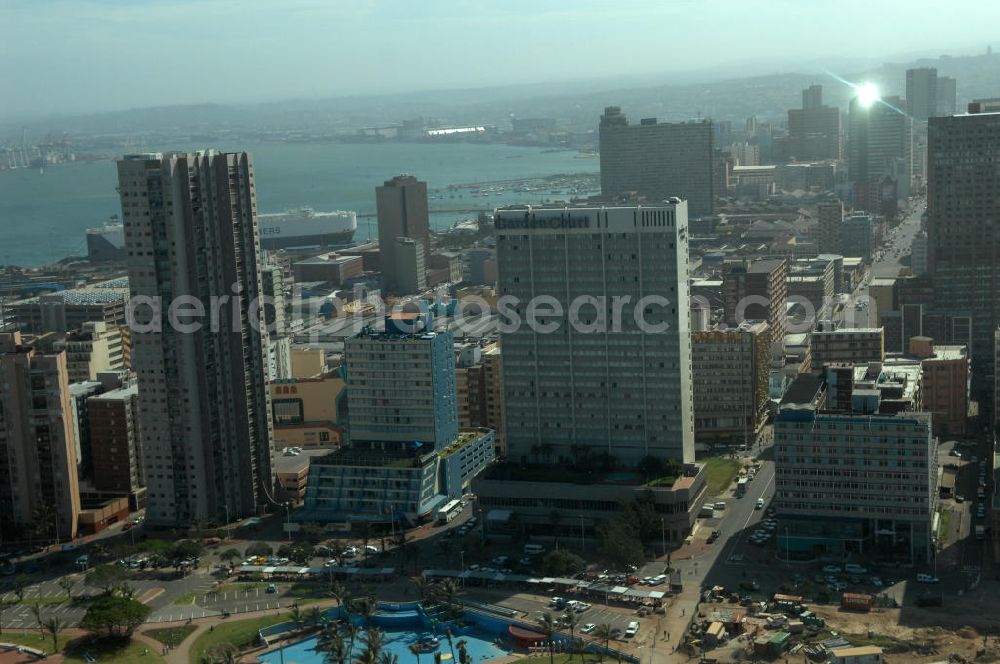 Aerial photograph Durban - Stadtansicht von Durban in der Provinz KwaZulu-Natal von Südafrika, einem Austragungsort der Fußball- Weltmeisterschaft 2010. Cityscape from Durban in South Africa a venue of the 2010 FIFA World Cup.