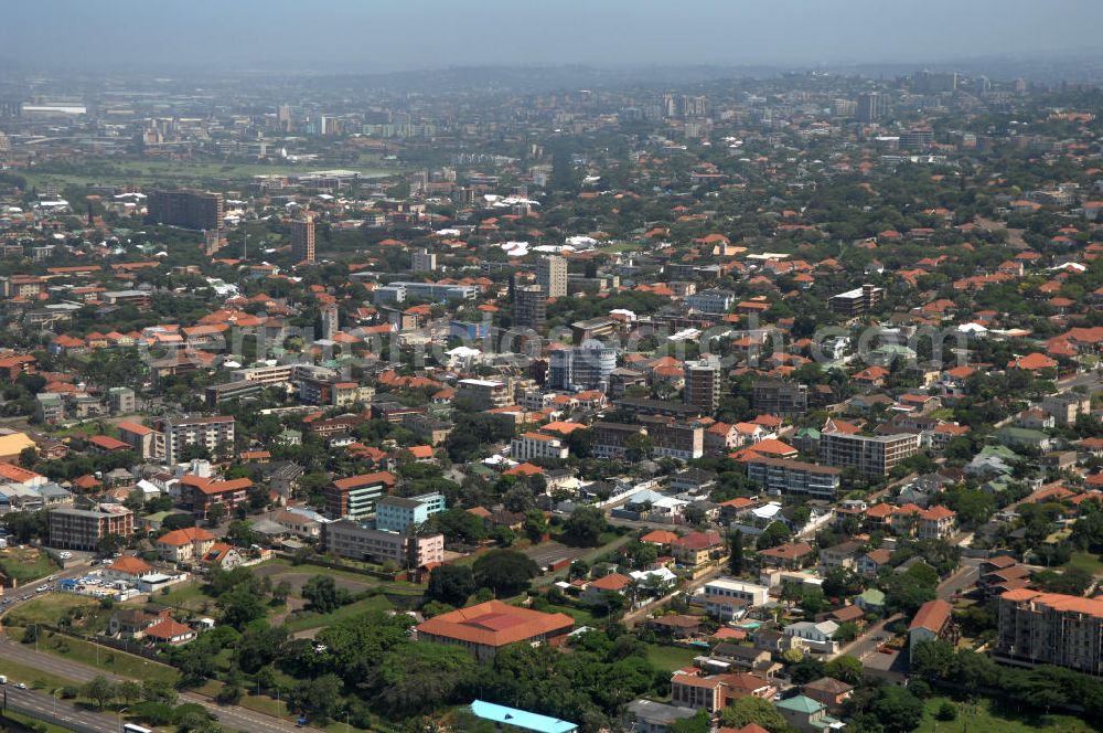 Aerial image Durban - Stadtansicht von Durban in der Provinz KwaZulu-Natal von Südafrika, einem Austragungsort der Fußball- Weltmeisterschaft 2010. Cityscape from Durban in South Africa a venue of the 2010 FIFA World Cup.