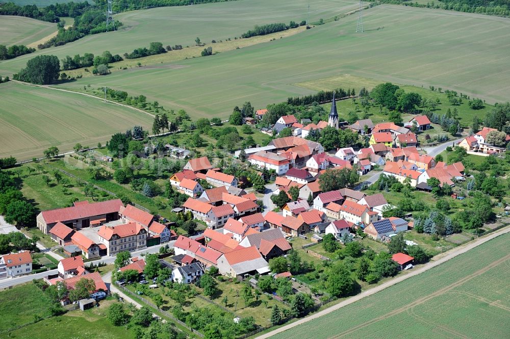 Aerial image Elleben - Town view of Gügleben, a district of Elleben in the state of Thuringia