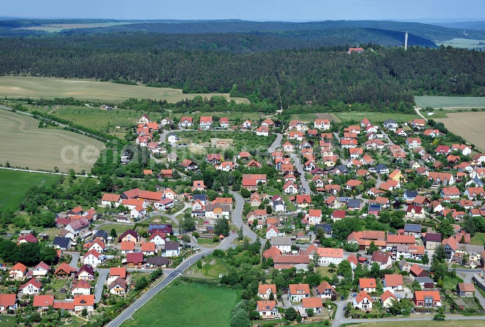 Elleben from the bird's eye view: Town view of Riechheim, a district of Elleben in the state of Thuringia