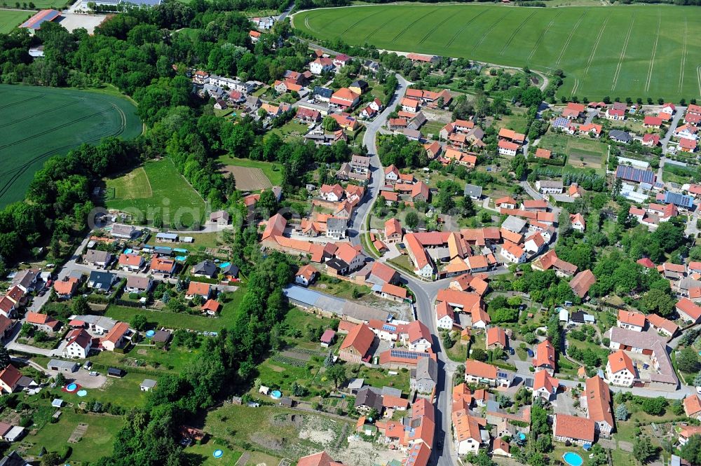 Elxleben from above - Town view of Elxleben in the state of Thuringia