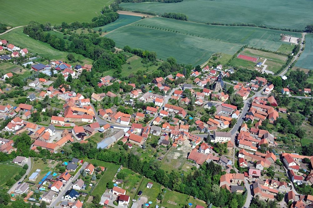 Elxleben from above - Town view of Elxleben in the state of Thuringia