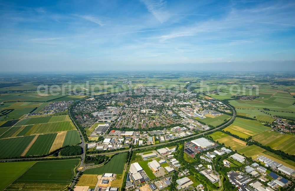 Erkelenz from the bird's eye view: Cityscape of Erkelenz in North Rhine-Westphalia