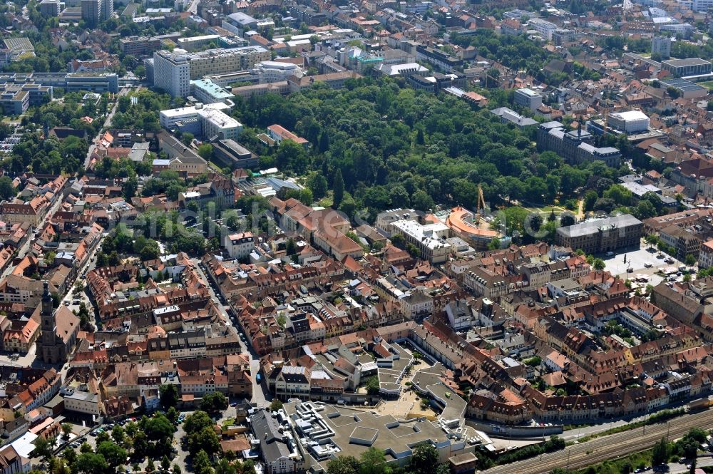 Erlangen from above - City view of Erlangen in the state Bavaria