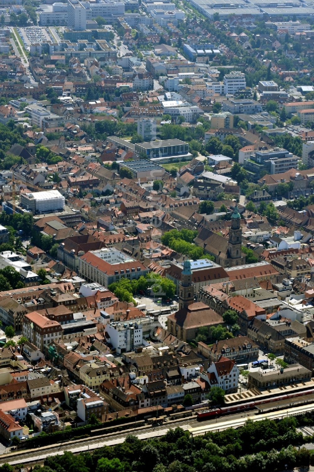 Aerial photograph Erlangen - City view of Erlangen in the state Bavaria