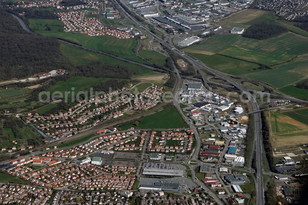 Aerial image Nancy - Cityscape of the French city of Nancy in Lorraine in France