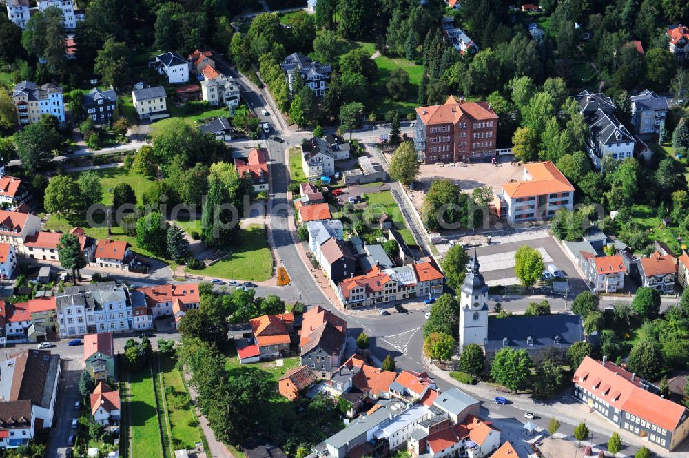 Aerial photograph Friedrichroda - View of the small town Friedrichroda in Thuringia