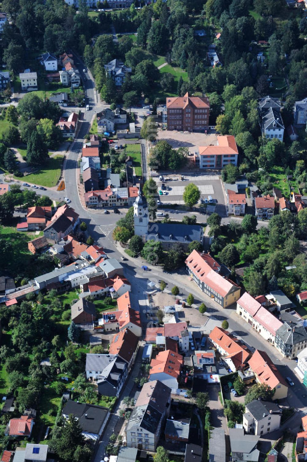 Friedrichroda from above - View of the small town Friedrichroda in Thuringia