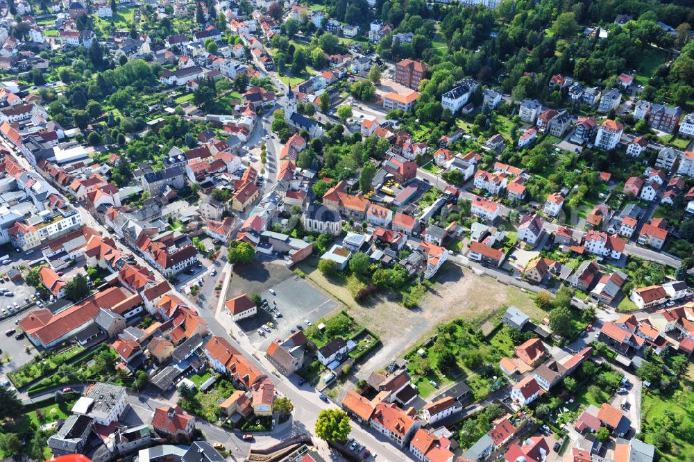 Aerial image Friedrichroda - View of the small town Friedrichroda in Thuringia