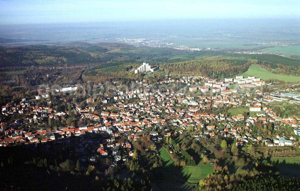 Aerial photograph Friedrichroda / Thür. - Stadtansicht von Friedrichroda in Thüringen aus südlicher Richtung.