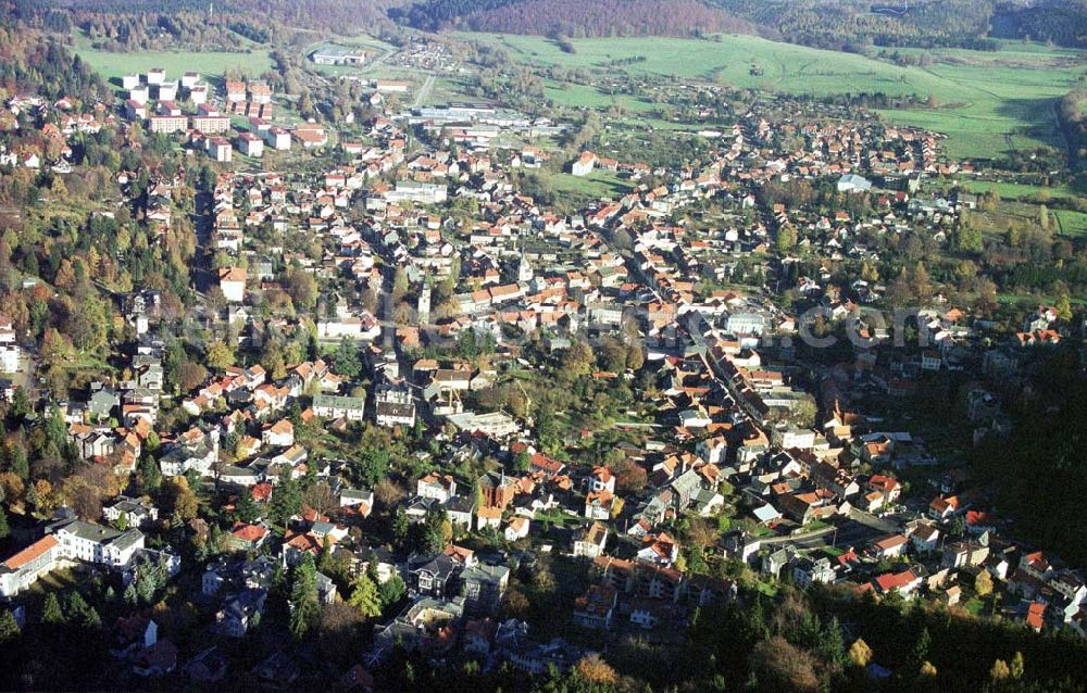 Aerial photograph Friedrichroda / Thür. - Stadtansicht von Friedrichroda in Thüringen aus südlicher Richtung.