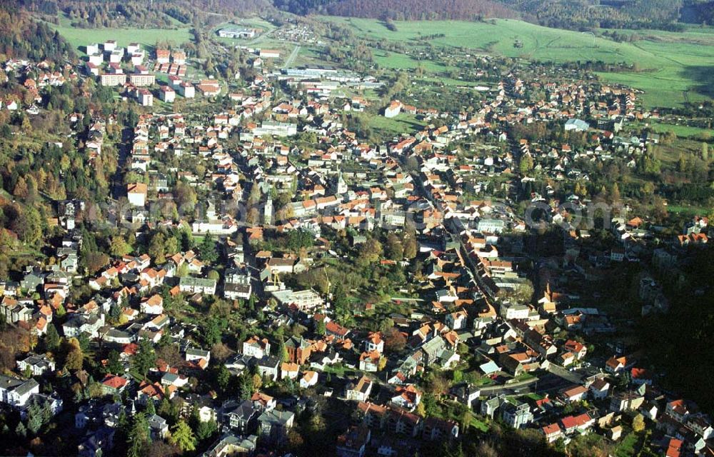 Friedrichroda / Thür. from the bird's eye view: Stadtansicht von Friedrichroda in Thüringen aus südlicher Richtung.