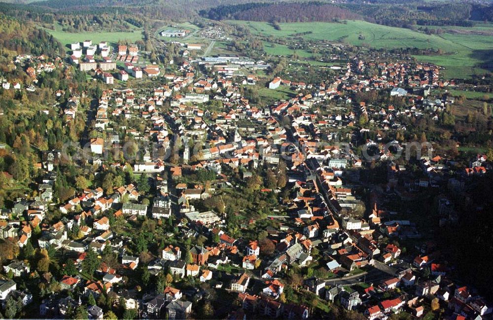 Aerial image Friedrichroda / Thür. - Stadtansicht von Friedrichroda in Thüringen aus südlicher Richtung.