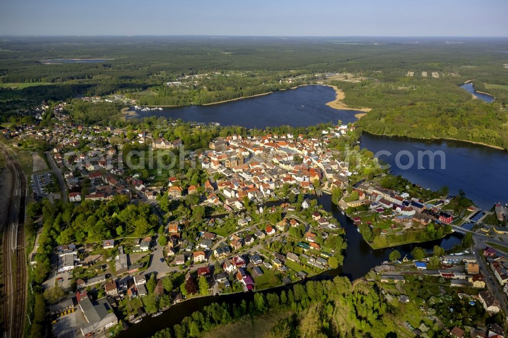 Aerial photograph Fürstenberg/Havel - City view of Fuerstenberg / Havel in the state of Brandenburg