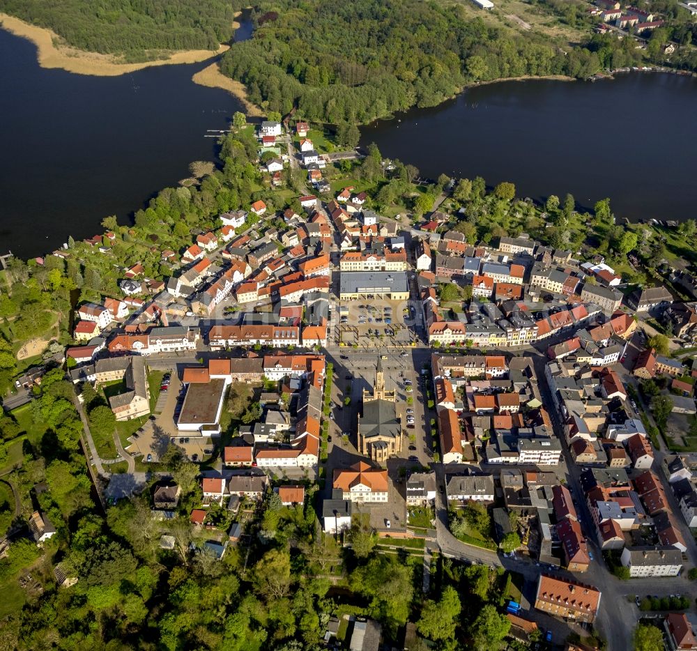 Aerial image Fürstenberg/Havel - City view of Fuerstenberg / Havel in the state of Brandenburg