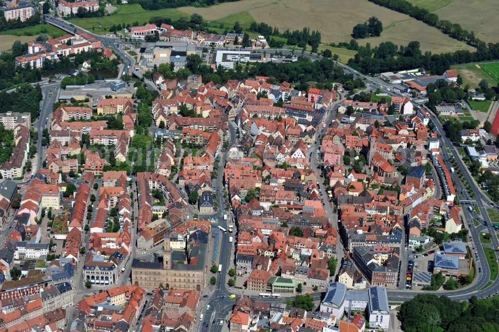 Fürth from the bird's eye view: City view of Fuerth in the state Bavaria