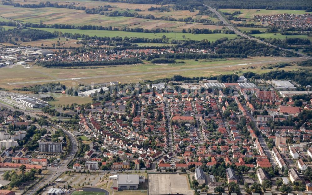 Bamberg from the bird's eye view: City view of the city area of in Bamberg in the state Bavaria