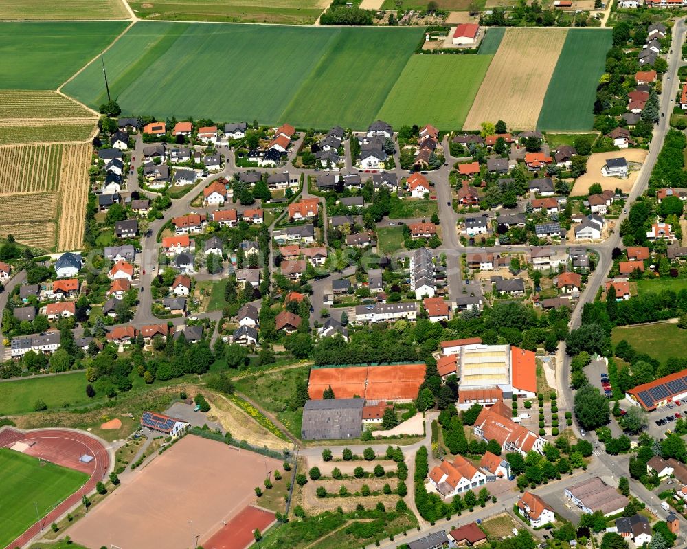 Aerial photograph Gau-Weinheim, Ober-Saulheim - City view from Gau-Weinheim, Ober-Saulheim in the state Rhineland-Palatinate