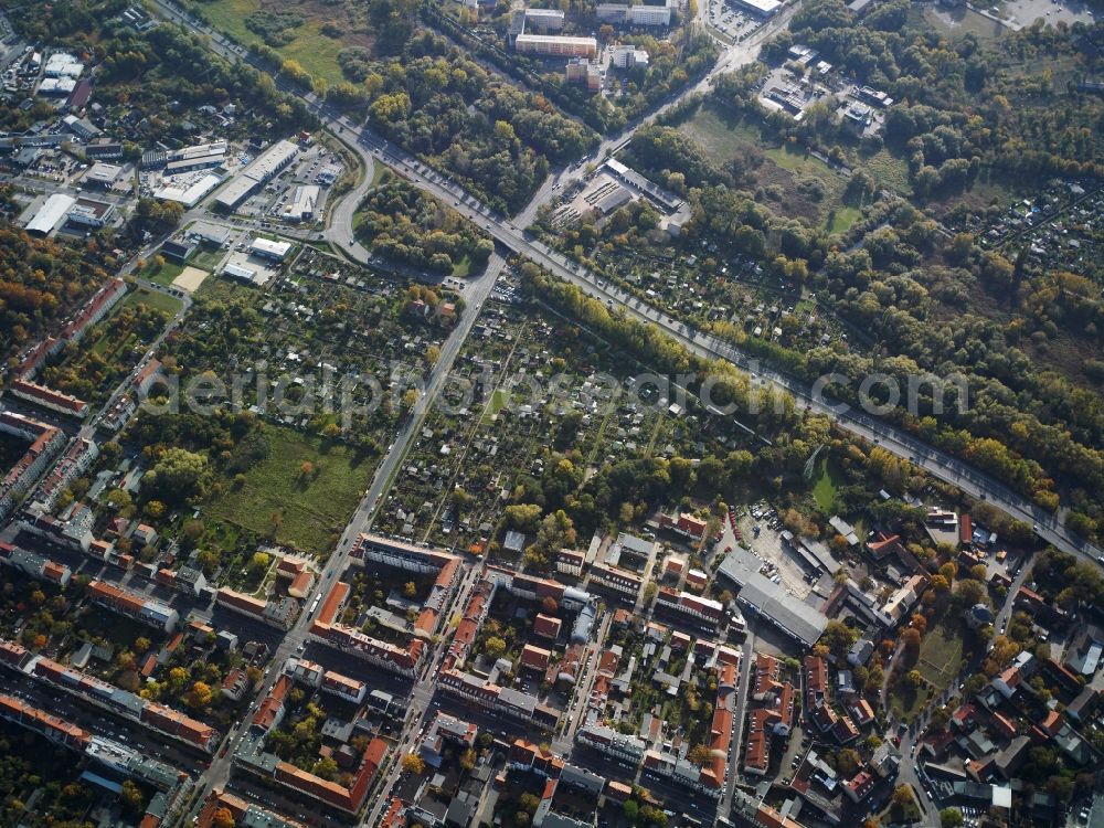 Potsdam from above - City view of the inner-city area of in Potsdam in the state Brandenburg