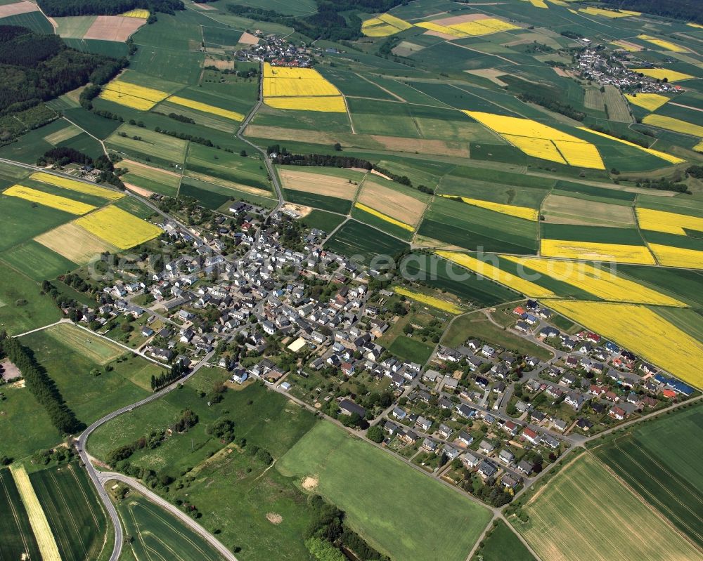 Gemmerich from the bird's eye view: City view from Gemmerich in the state Rhineland-Palatinate