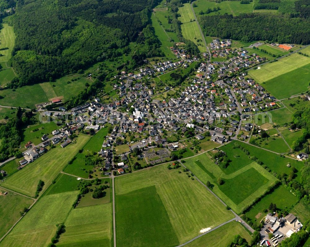 Gemünden from above - Cityscape of Gemuenden in Rhineland-Palatinate