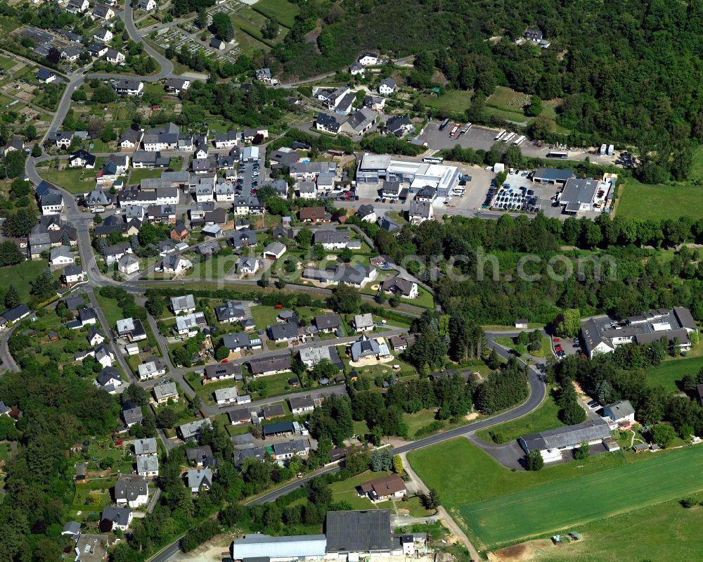 Aerial image Gemünden - City view from Gemuenden in the state Rhineland-Palatinate