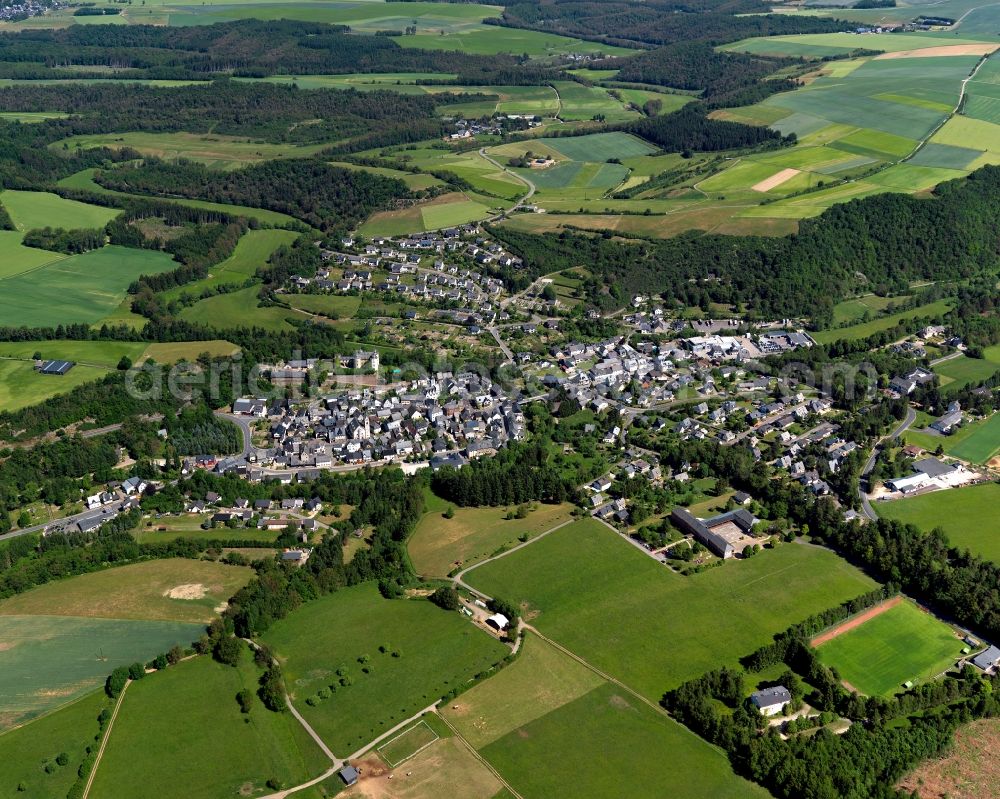 Aerial image Gemünden - City view from Gemuenden in the state Rhineland-Palatinate