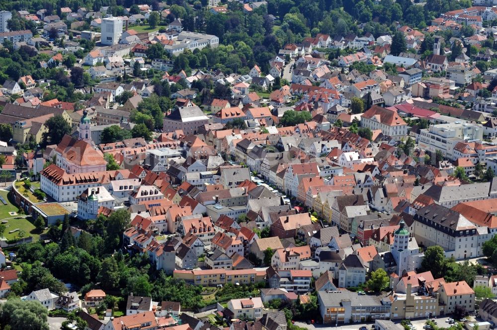 Aerial photograph Günzburg - City view of Guenzburg in the state Bavaria