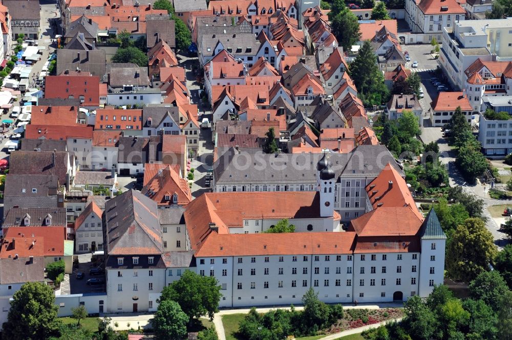 Günzburg from above - City view of Guenzburg in the state Bavaria