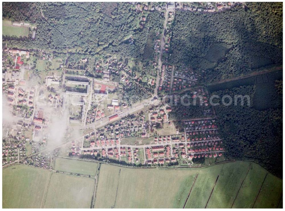 Aerial photograph Graal-Müritz / Mecklenburg Vorpommern - Stadtansicht von Graal-Müritz aus 7000ft Höhe mit dem Wohnneubaugebiet der HAWO KG / 27.09.02