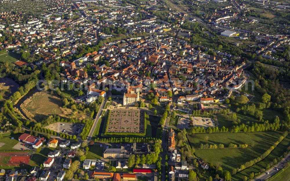 Aerial image Güstrow - City view of Guestrow in the state Mecklenburg-West Pomerania