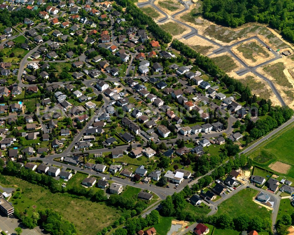 Hachenburg from above - City view from Hachenburg in the state Rhineland-Palatinate