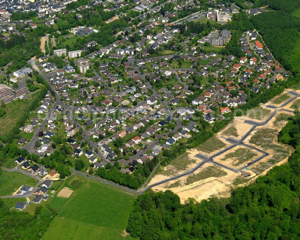 Aerial image Hachenburg - City view from Hachenburg in the state Rhineland-Palatinate