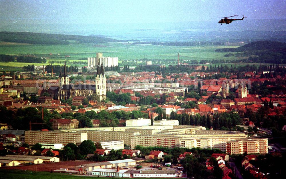 Halberstadt / Sachsen - Anhalt from the bird's eye view: Stadtansicht von Halberstadt.