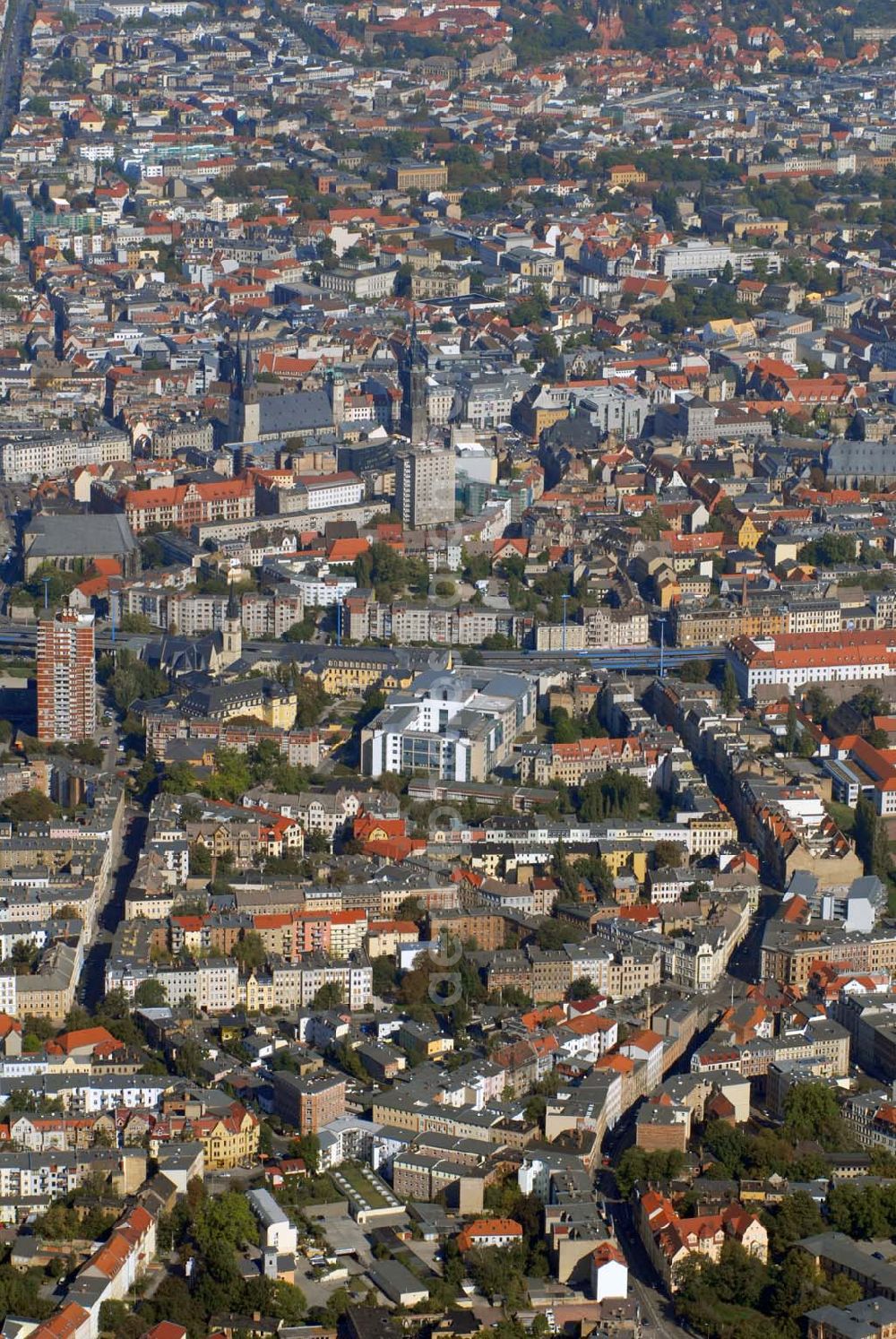 Aerial image Halle - Halle 23.09.06 Blick auf die Stadt Halle an der Saale.