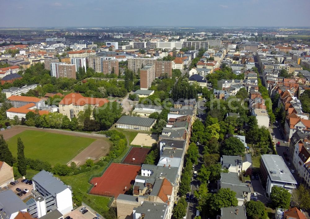 Aerial image Halle (Saale) - City view of Halle ( Saale ) in the state Saxony-Anhalt