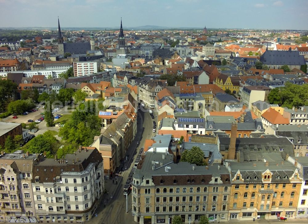 Aerial image Halle (Saale) - City view of Halle ( Saale ) in the state Saxony-Anhalt