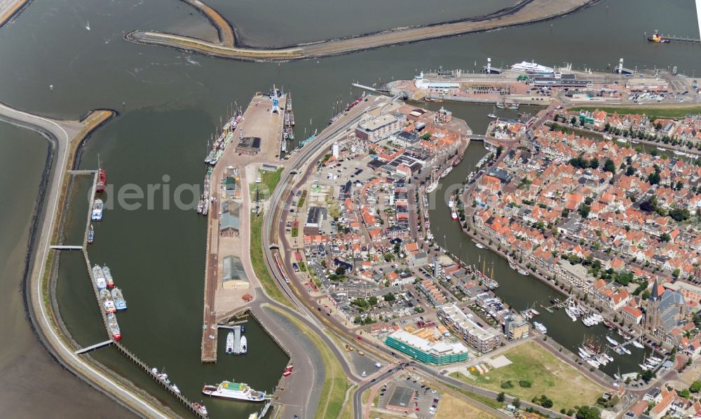 Harlingen from above - Cityscape Harlingen in Friesland in the Netherlands