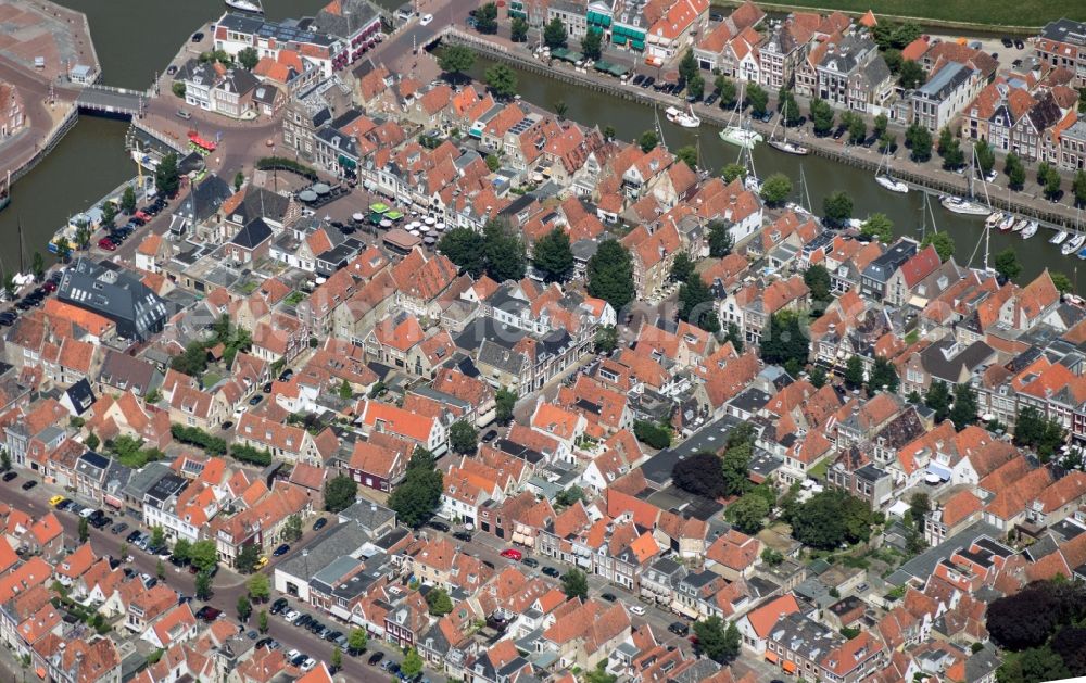 Harlingen from the bird's eye view: Cityscape Harlingen in Friesland in the Netherlands