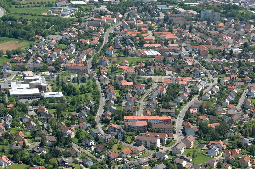 Haßfurt from above - Cityscape of Hassfurt in Bavaria