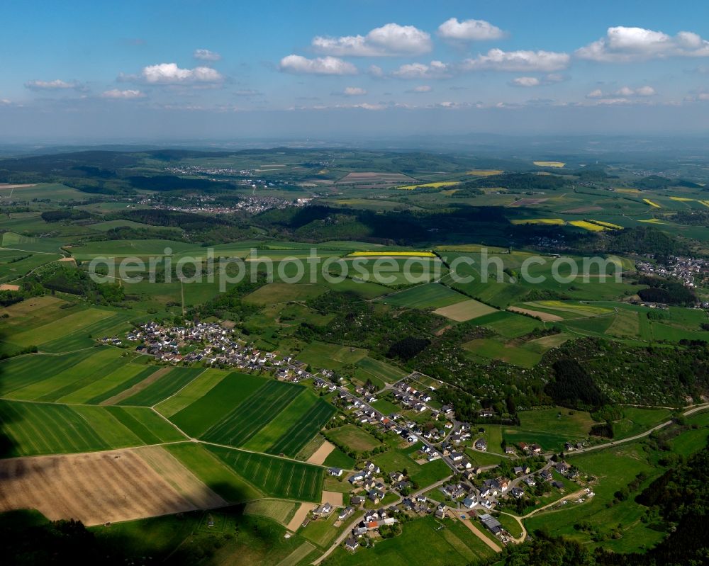 Aerial image Hausten - City view from Hausten in the state Rhineland-Palatinate